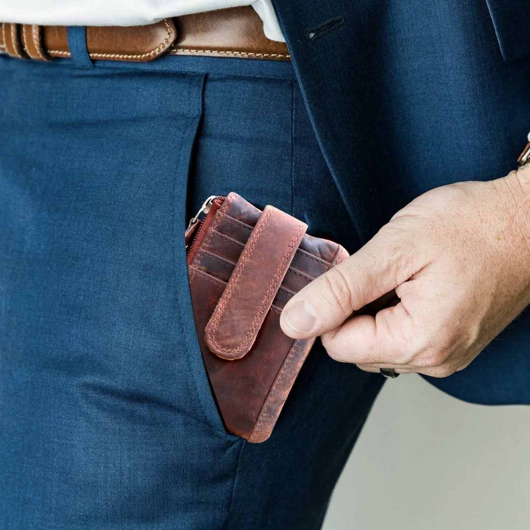 Kožni etui za ključeve Green Wood | Petja