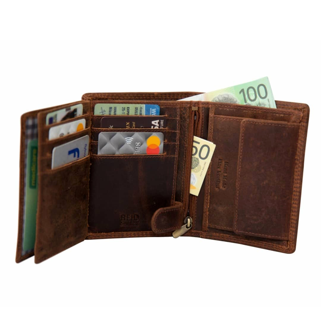 Moška usnjena denarnica Green Wood | Will