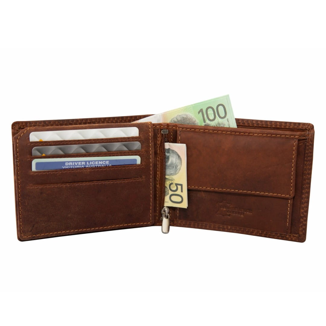 Men's leather wallet Green Wood | Jack