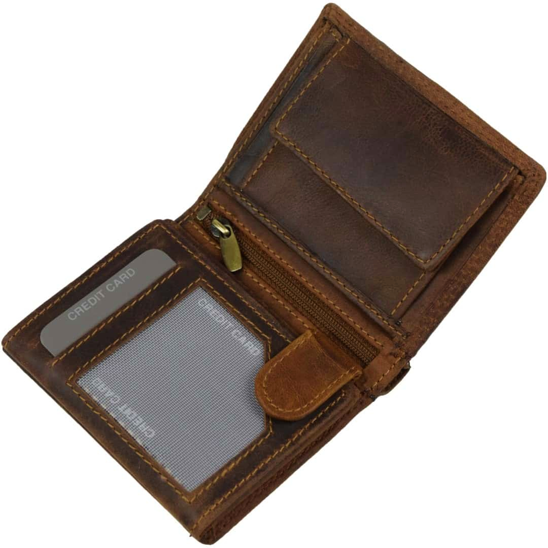 Men's leather wallet Green Wood | Oliver