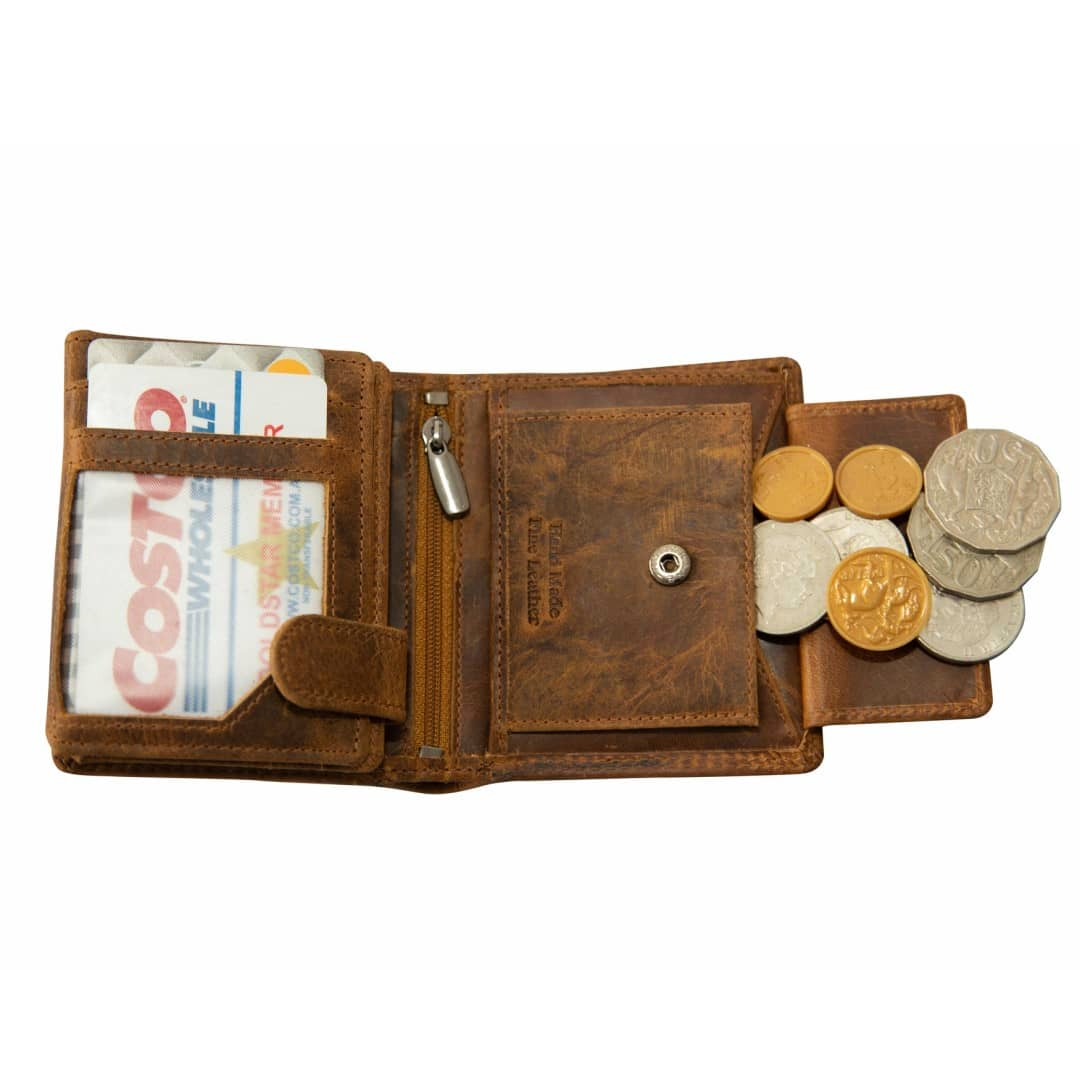 Moška usnjena denarnica Green Wood | Oliver