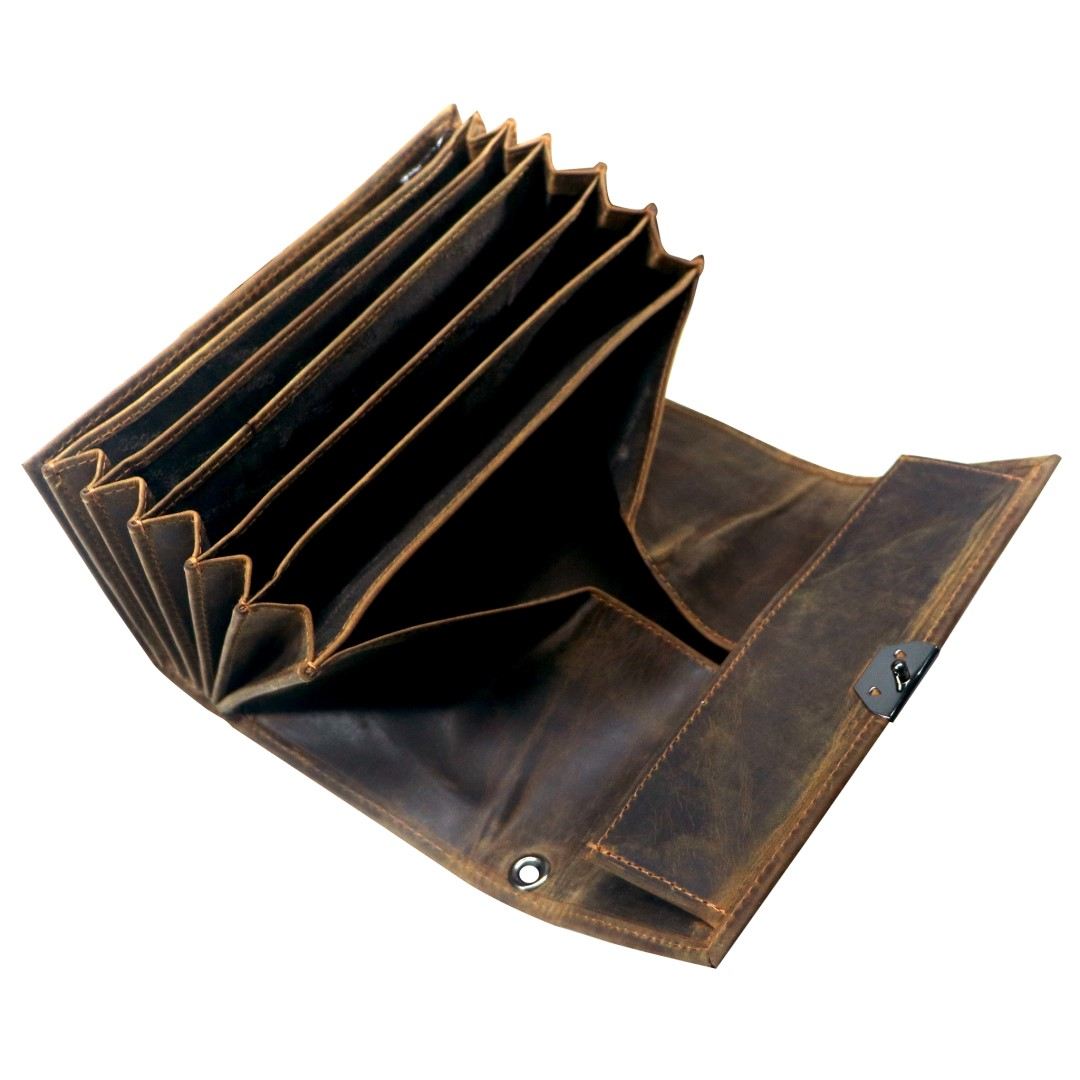 Usnjena denarnica gostinska Green Wood | Pax