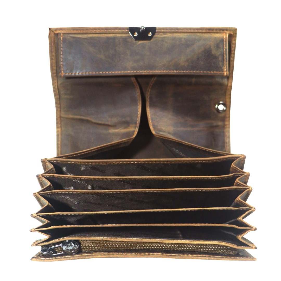 Usnjena denarnica gostinska Green Wood | Pax