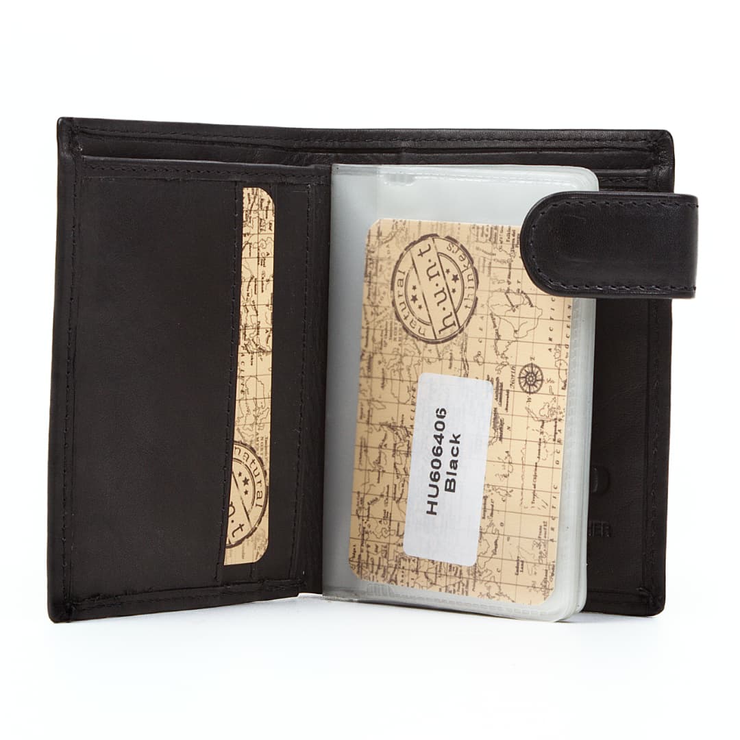 Leather wallet for credit card Natural Hunt | Safely