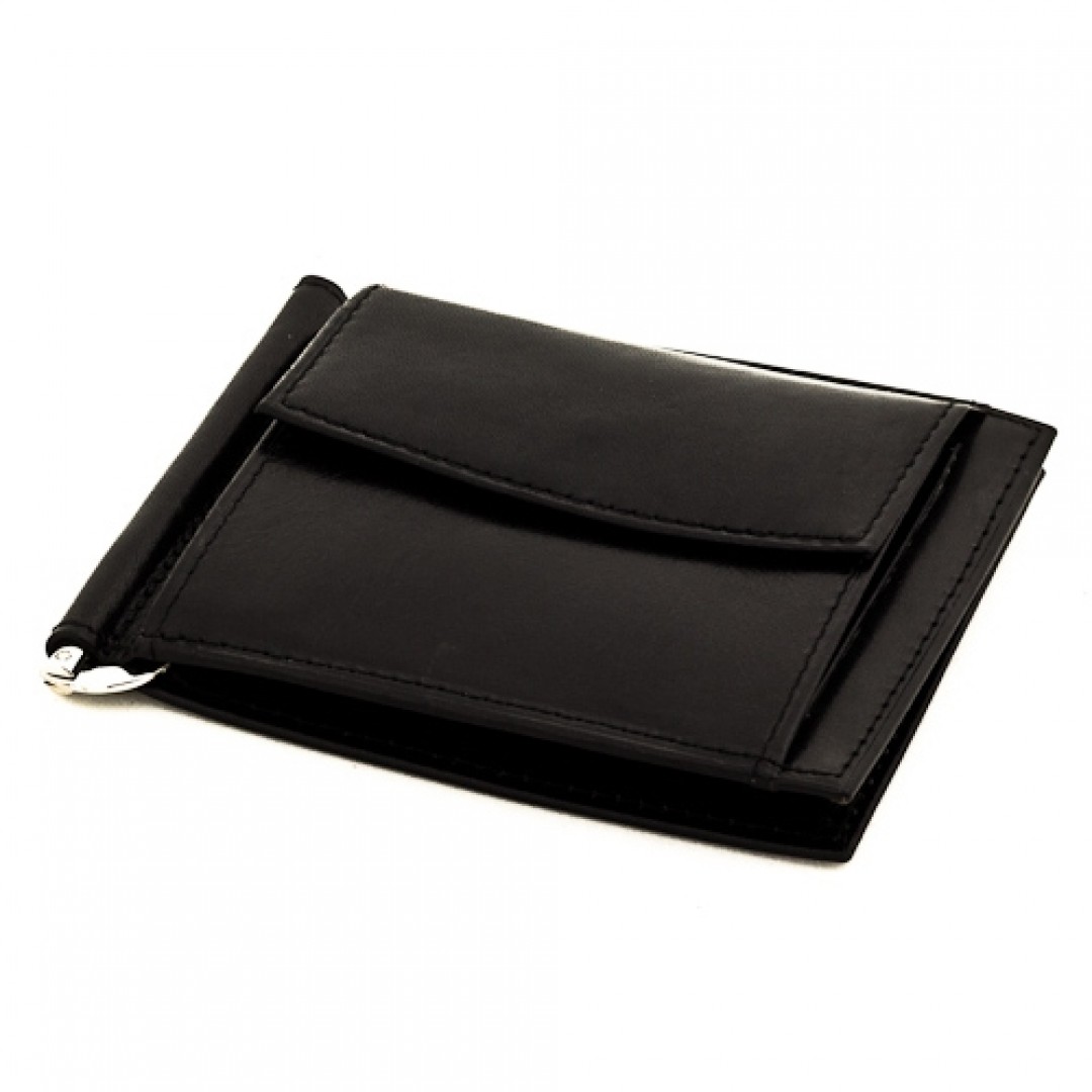 Men's leather wallet with money clip Optimist | 8112