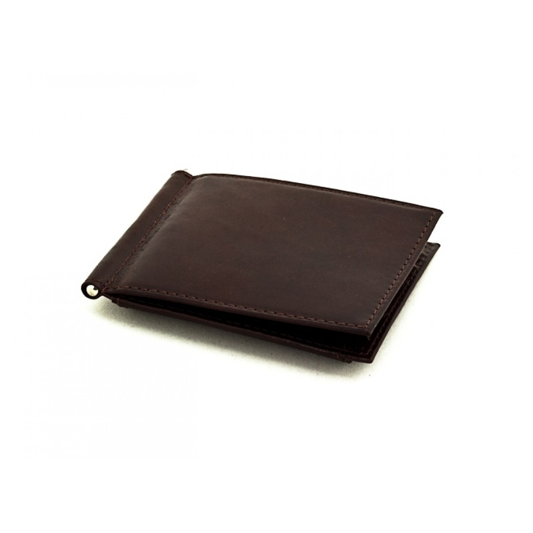 Men's leather wallet with money clip Optimist | 8112