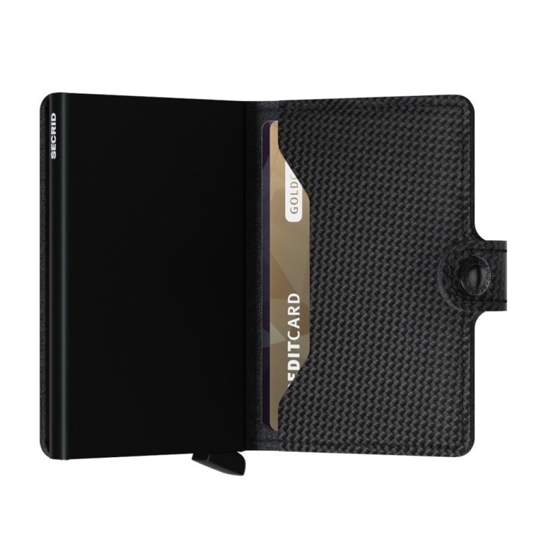 Leder Kartenetui Secrid | Mini Carbon