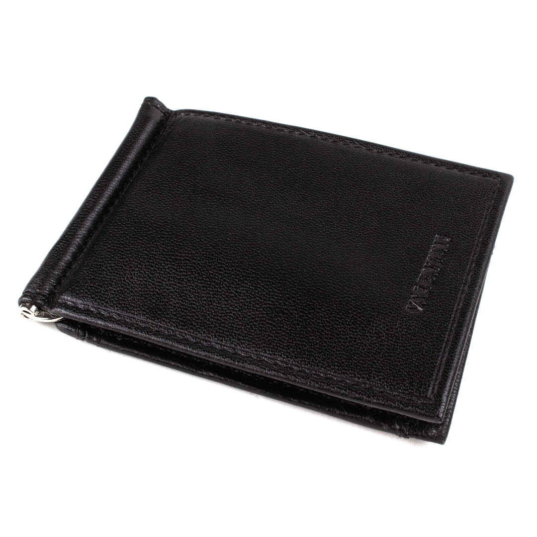 Money clip leather wallet Valentini | Protect