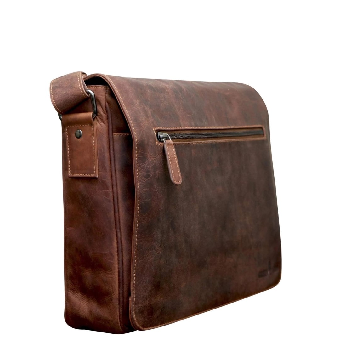 Business bag leather Green Wood | Finn