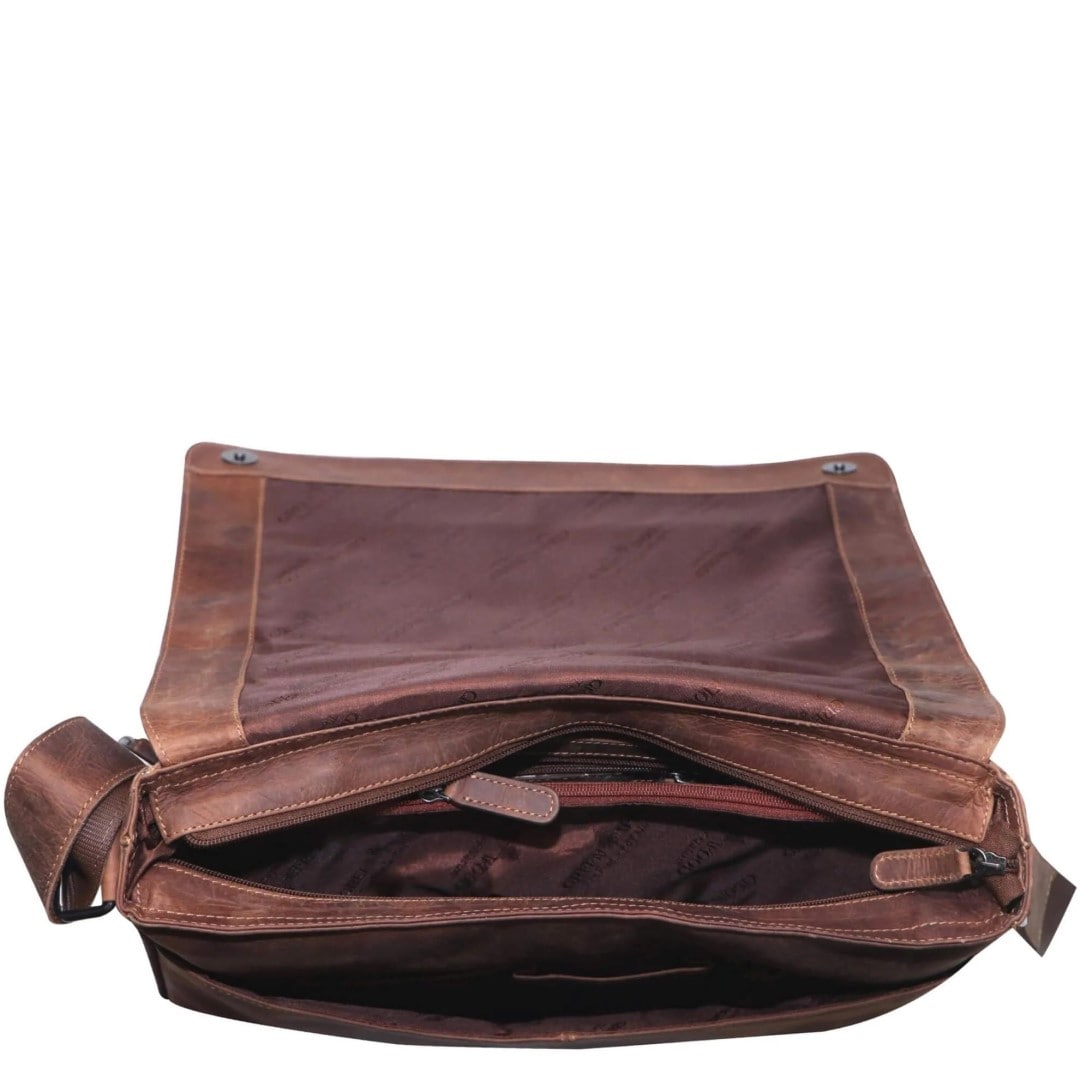 Business bag leather Green Wood | Finn