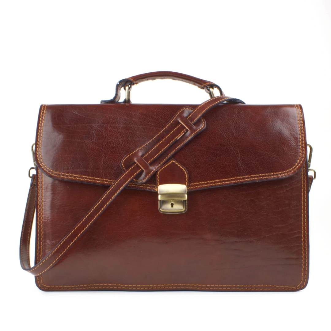 Leather business bag Optimist | Giorgio