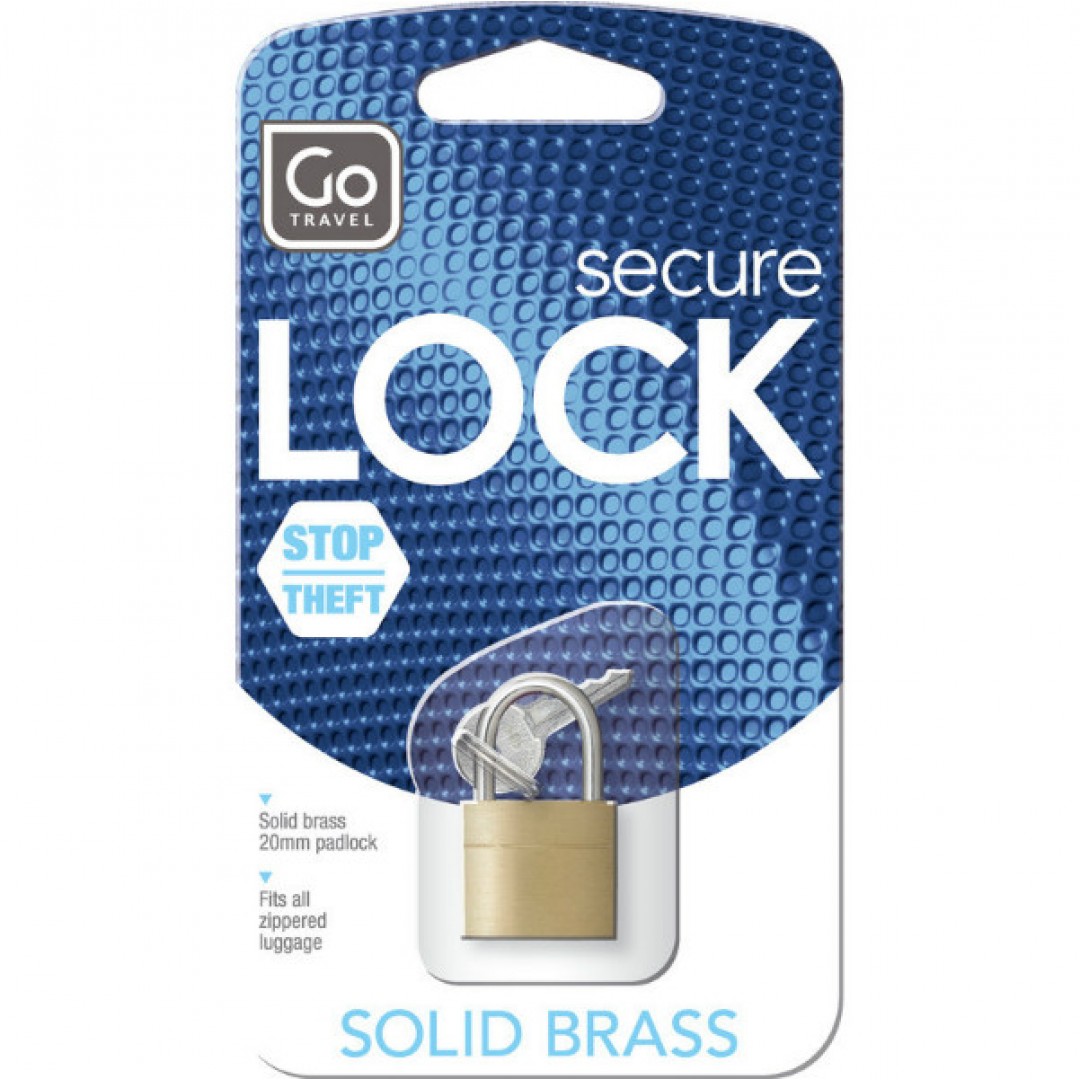 Case Lock with keys solid brass | Go Travel tough steel shank 