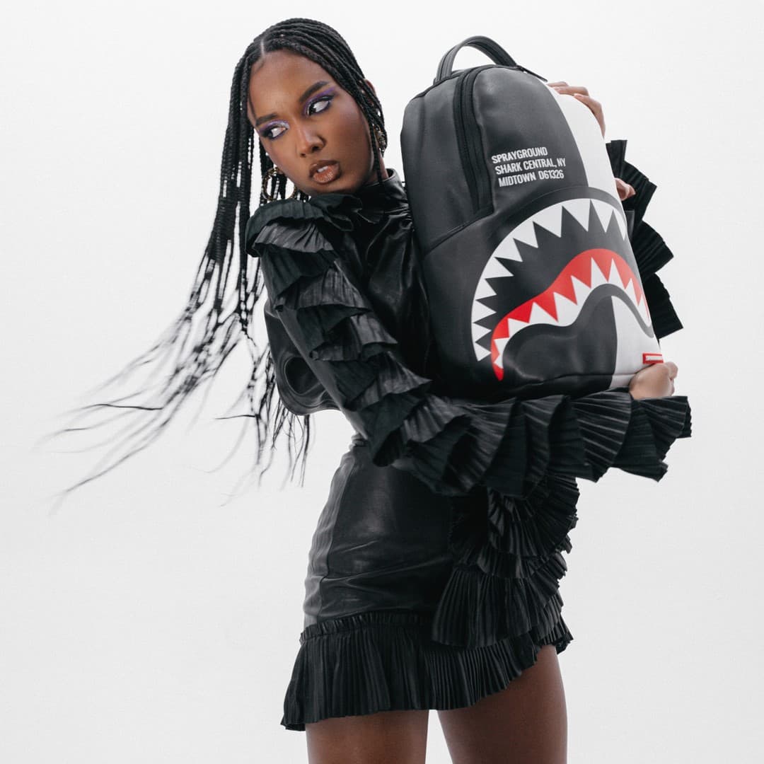 Backpack Sprayground | Shark Central 2.0 Split Black White