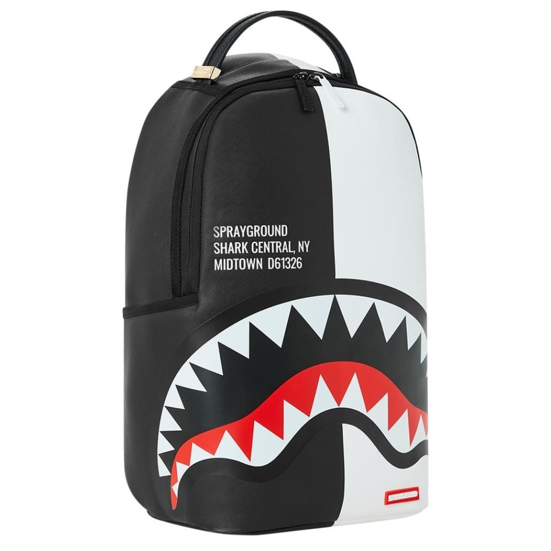 Backpack Sprayground | Shark Central 2.0 Split Black White