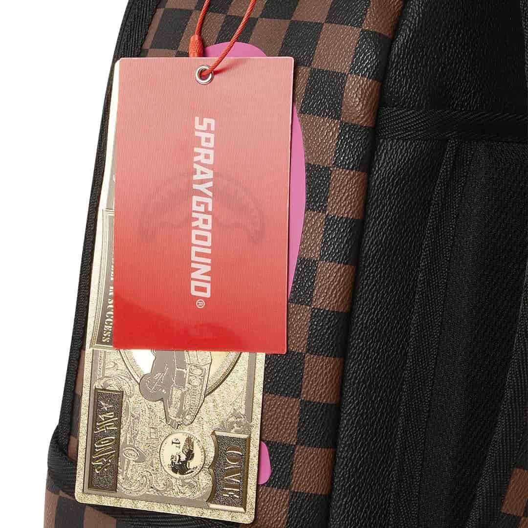 Backpack Sprayground | Pink Drip Brown Check Dlx