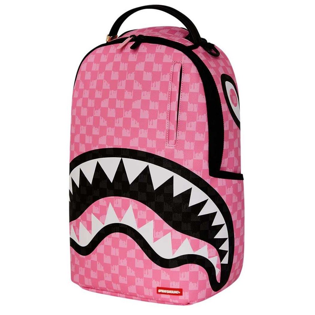 Rucksack Sprayground | Pink And Black Drip Check Dlxsv