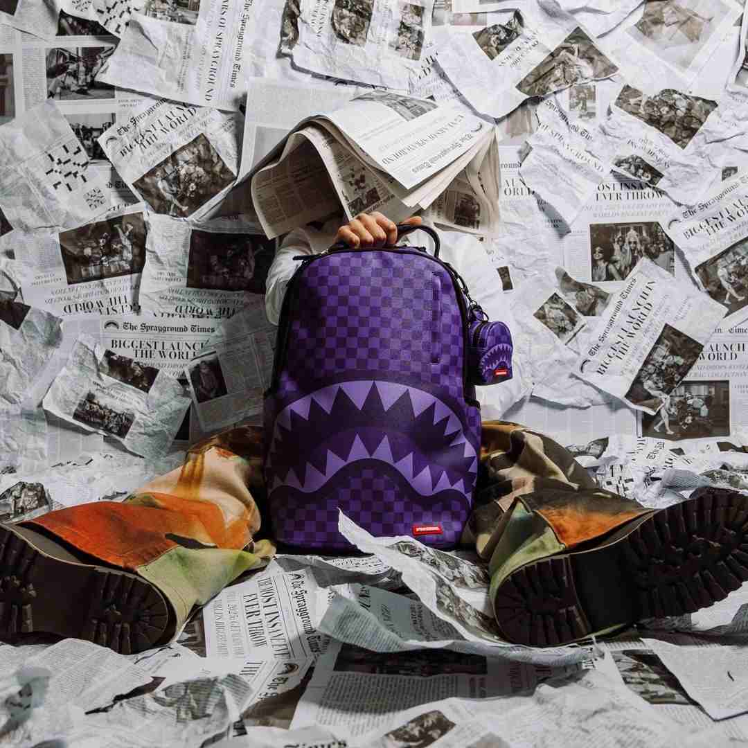 Rucksack Sprayground | Purple Shark Sharks In Paris DLXSV