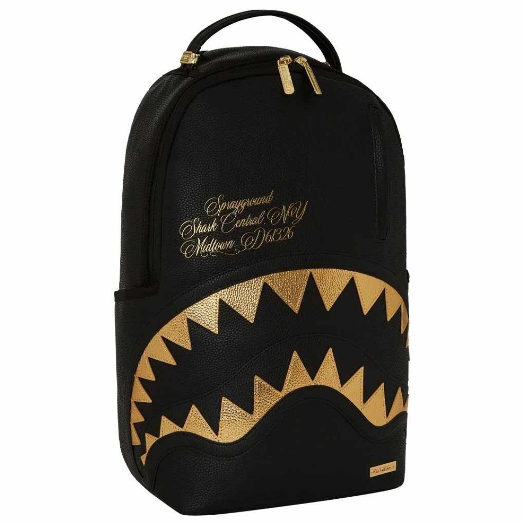 Rucksack Sprayground | Shark Central Gold Dlxsv