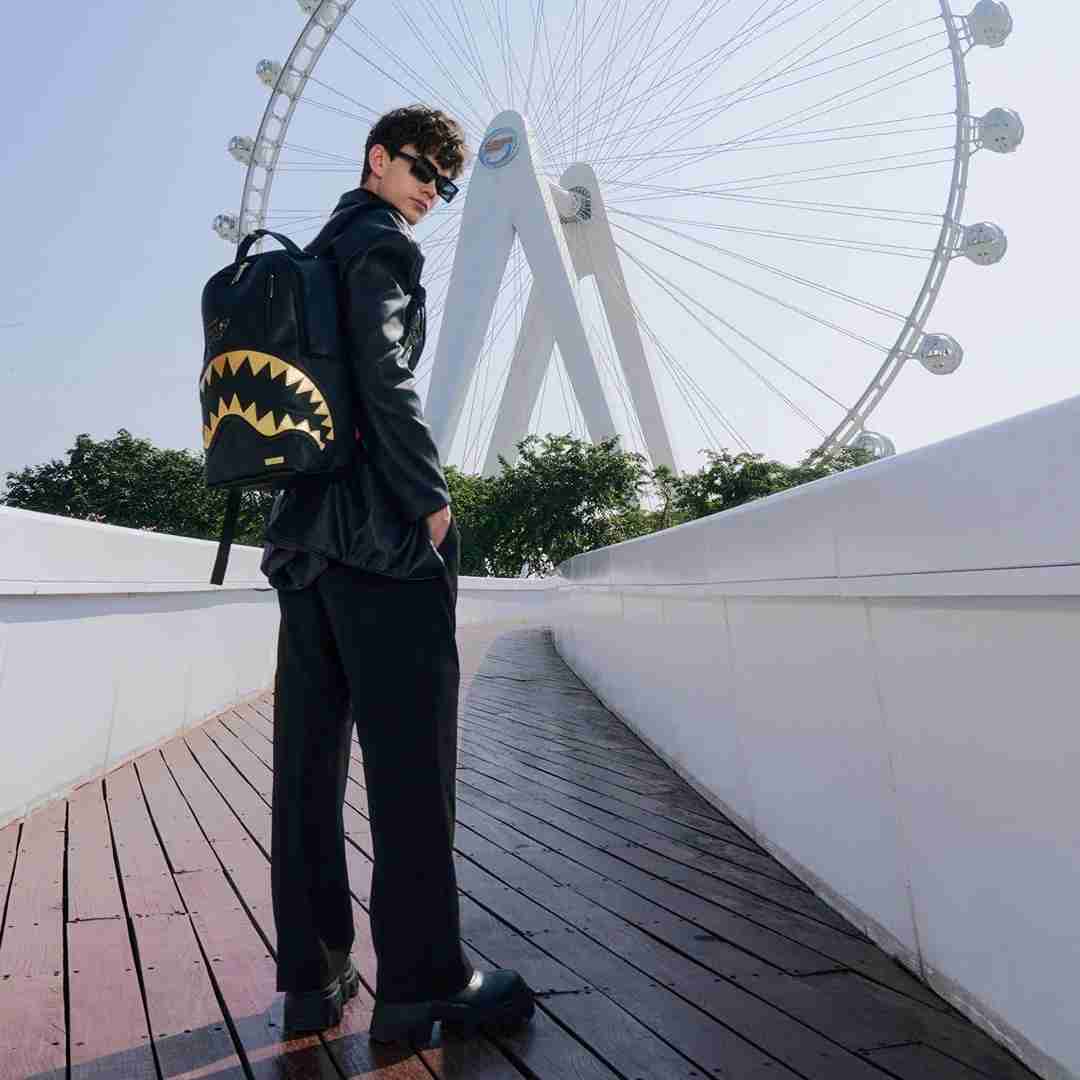 Rucksack Sprayground | Shark Central Gold Dlxsv