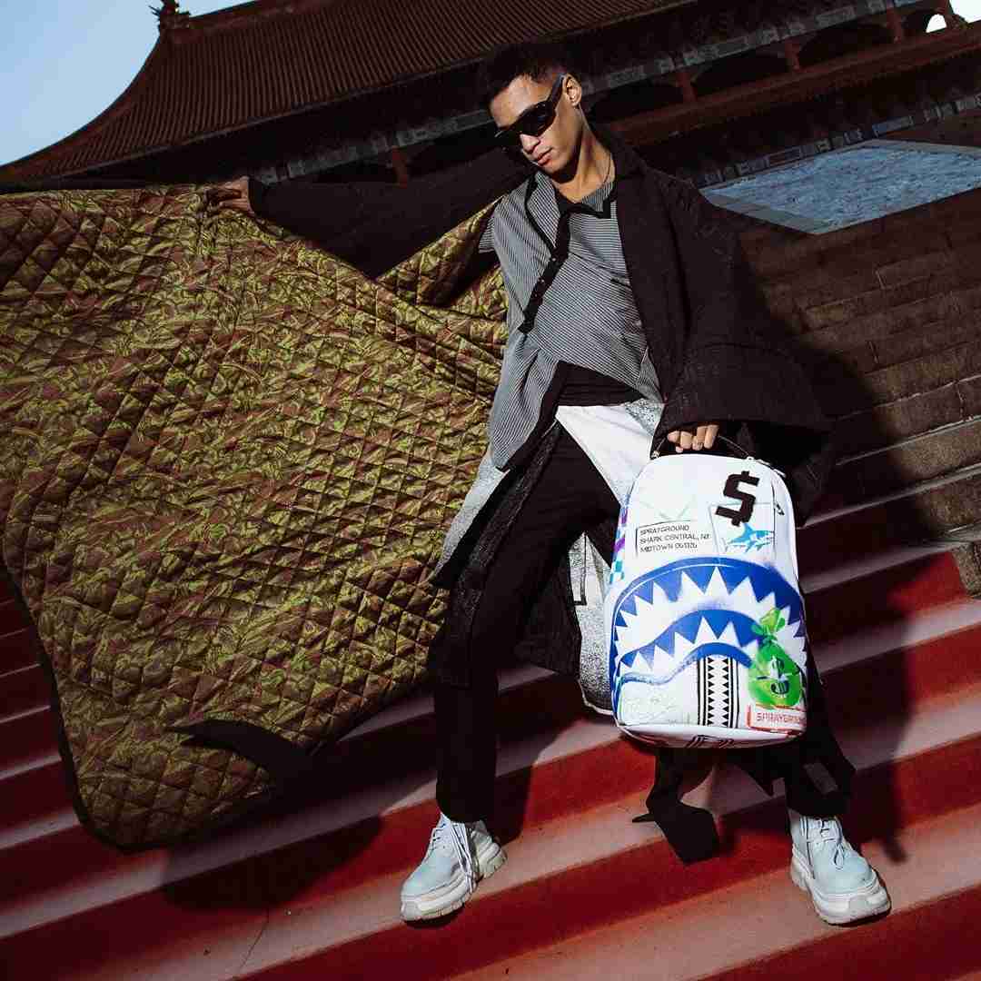 Rucksack Sprayground | Shark Central Stencils White DLXSV