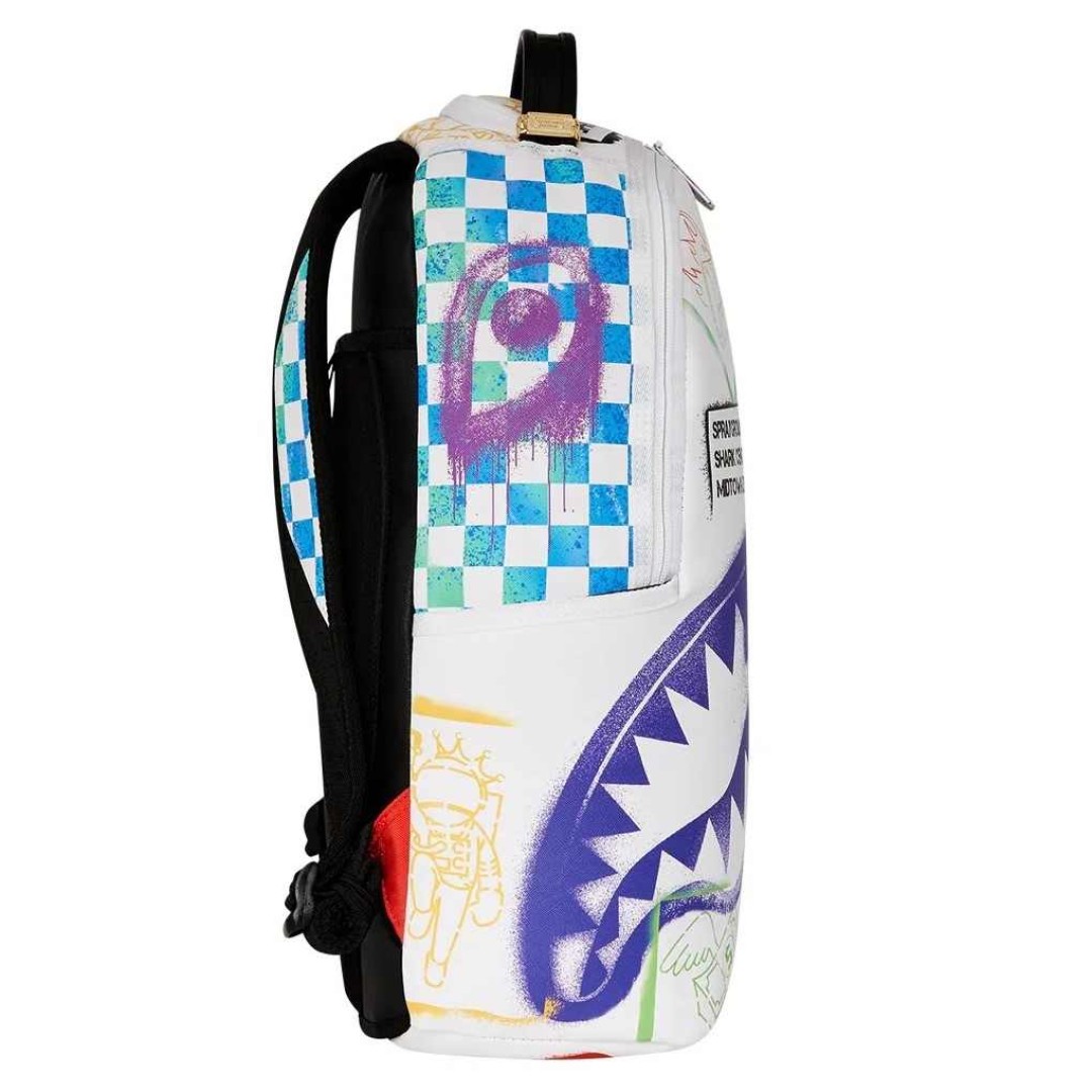 Rucksack Sprayground | Shark Central Stencils White DLXSV