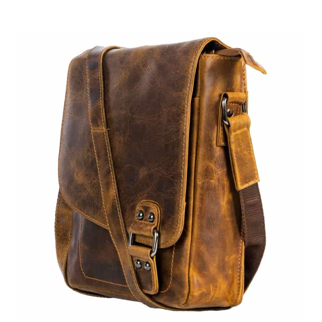 Leather shoulder bag Green Wood | Mark 