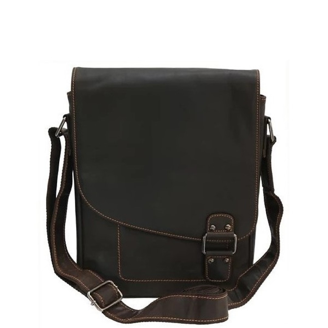 Leather shoulder bag Green Wood | Mark 