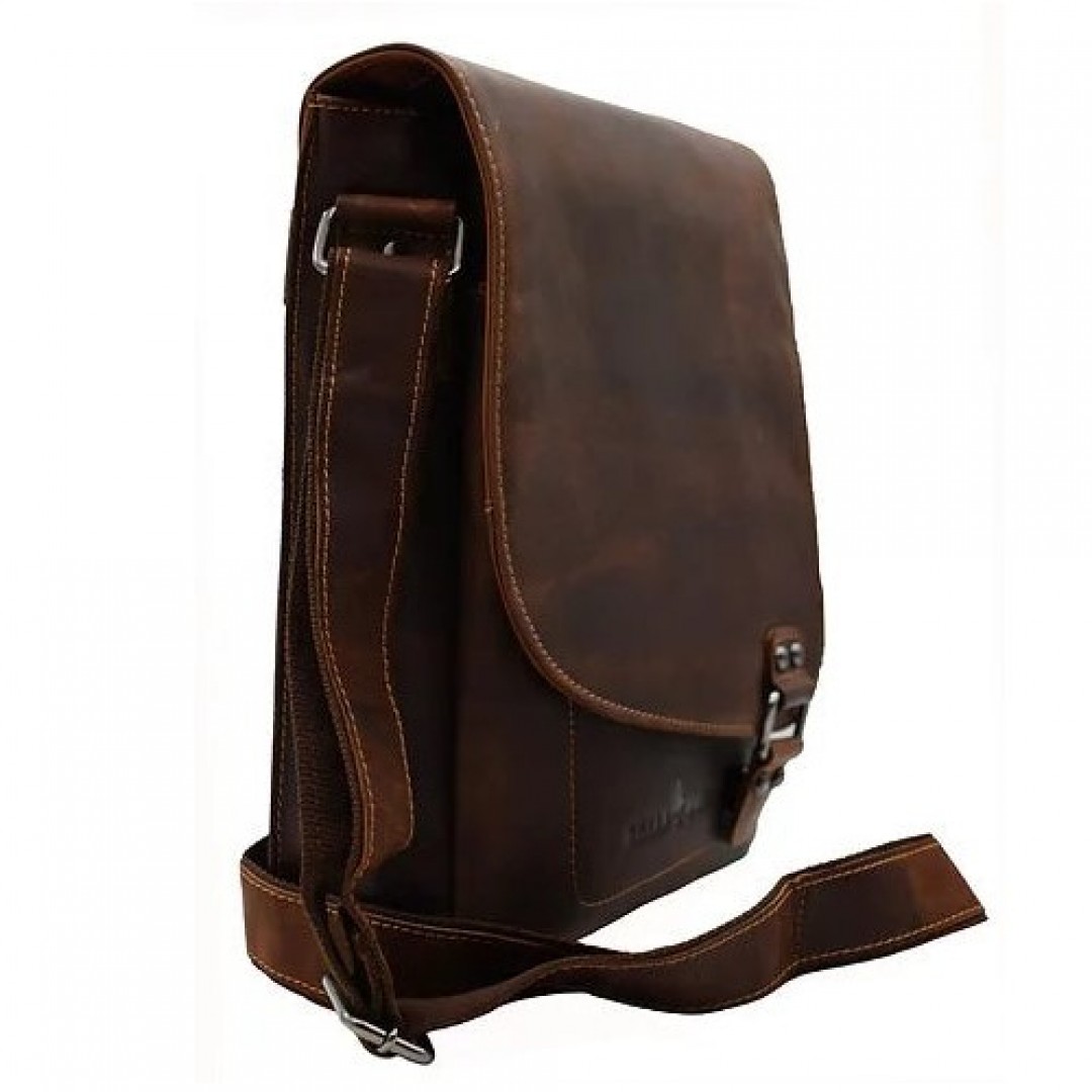 Leather shoulder bag Green Wood | Marcel