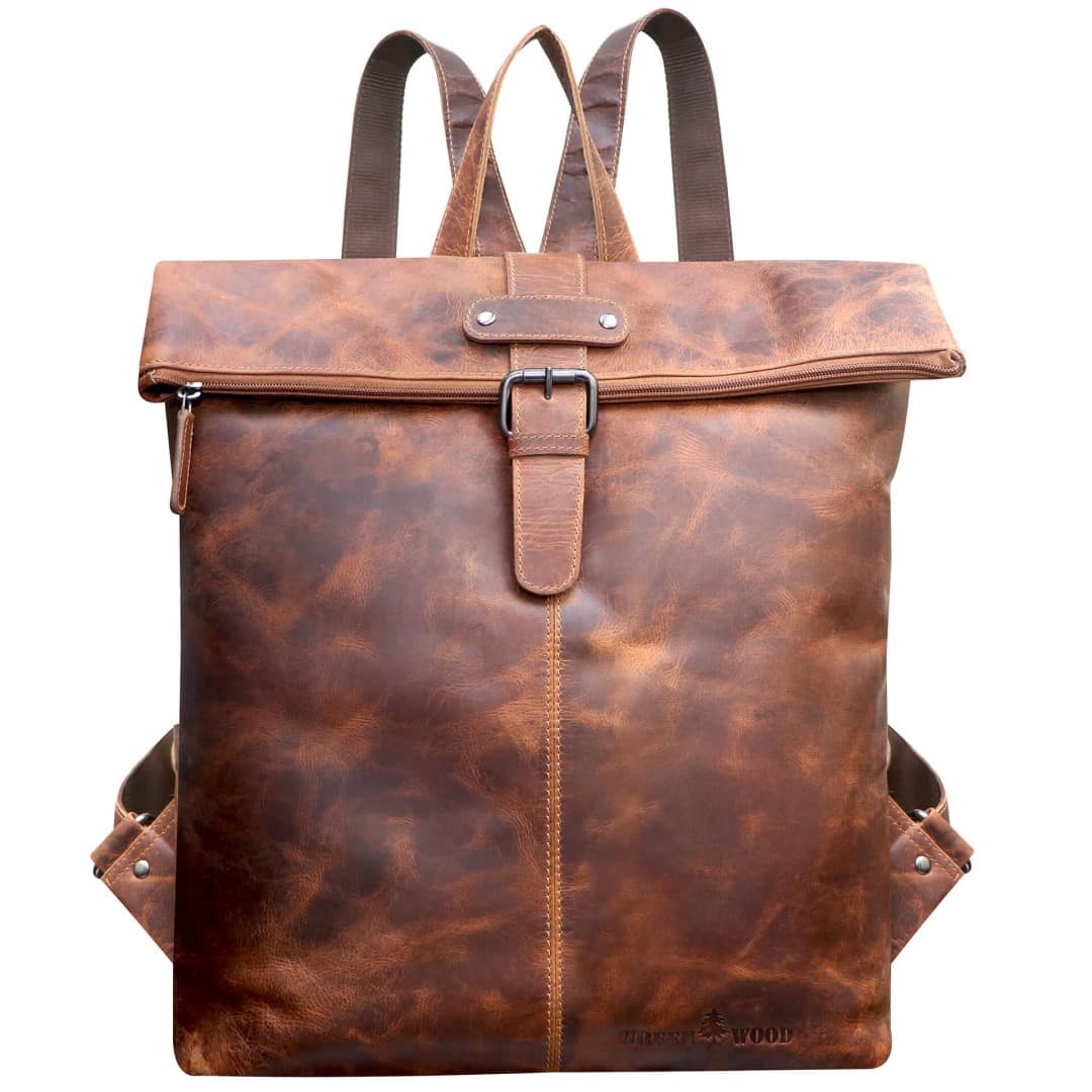 Kožni ruksak Green Wood | Harper