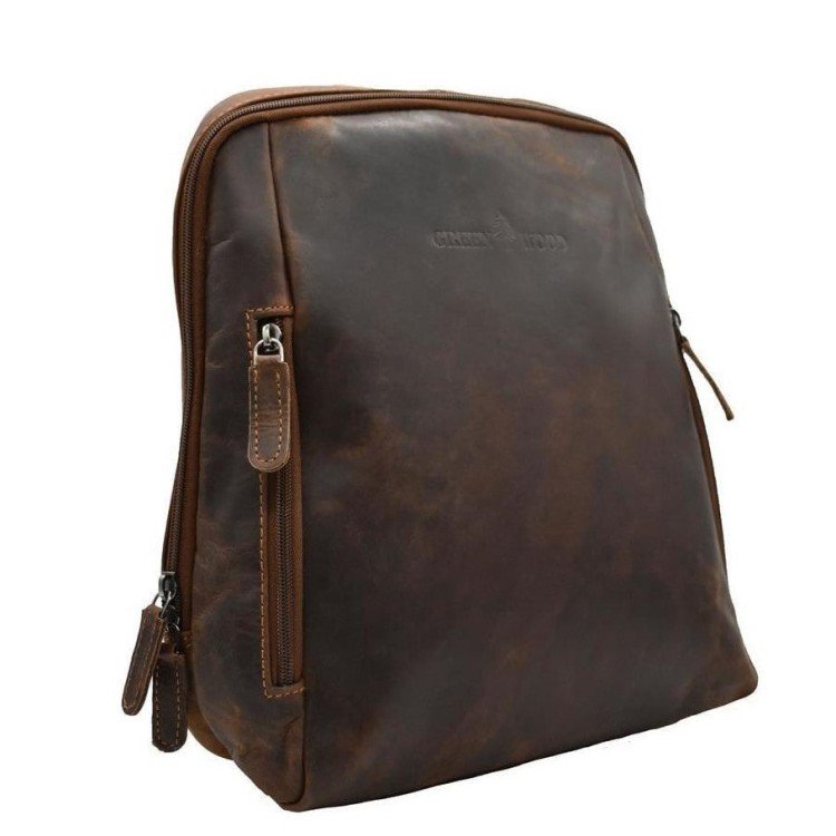 Lederrucksack Green Wood | Angel 
