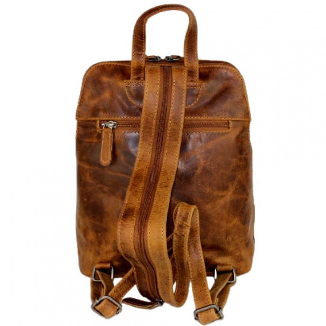 Leather backpack Green Wood | Valentina