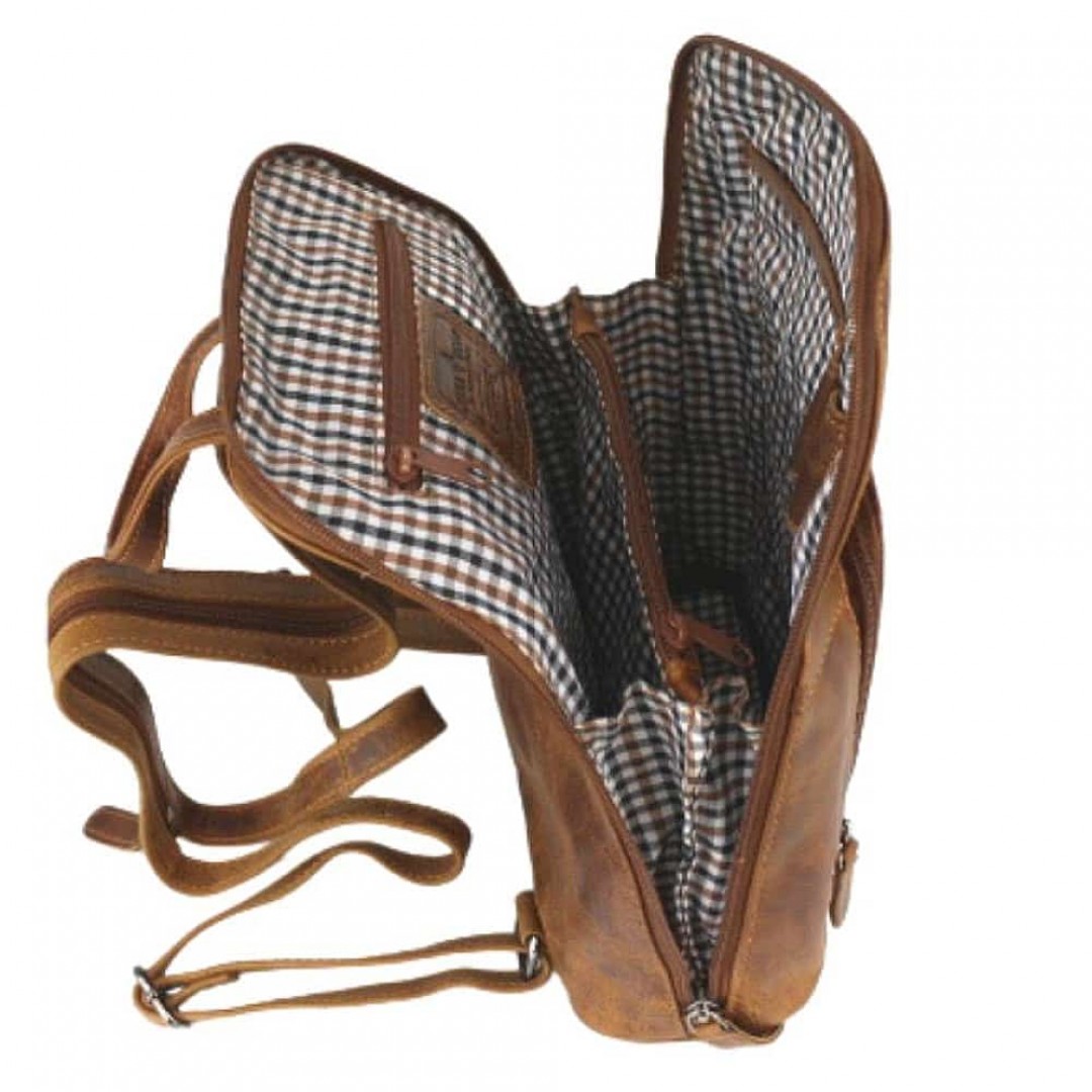 Lederrucksack Green Wood | Valentina