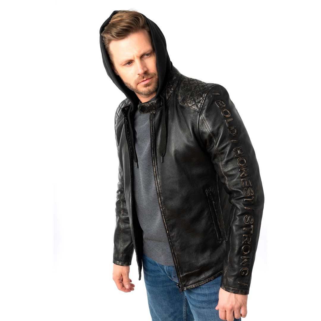 Moška usnjena jakna MAURITIUS | Hayato