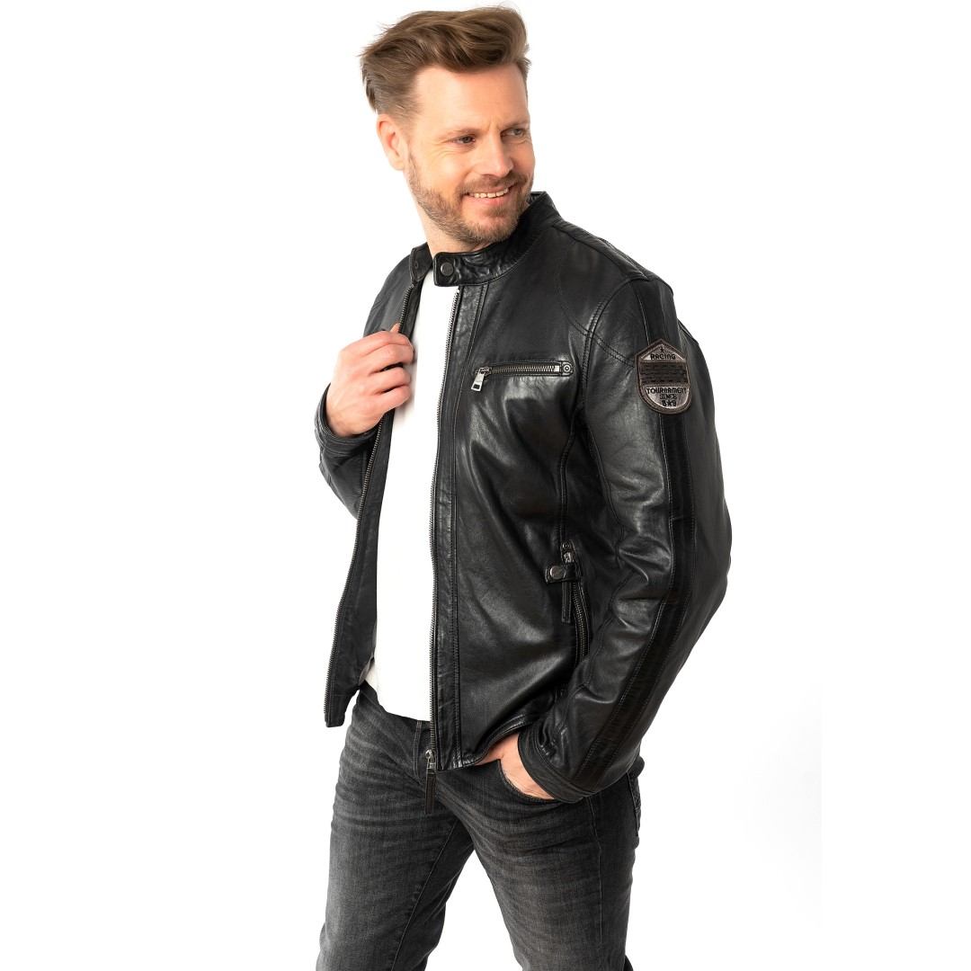 Men's leather jacket MAURITIUS | Shyko