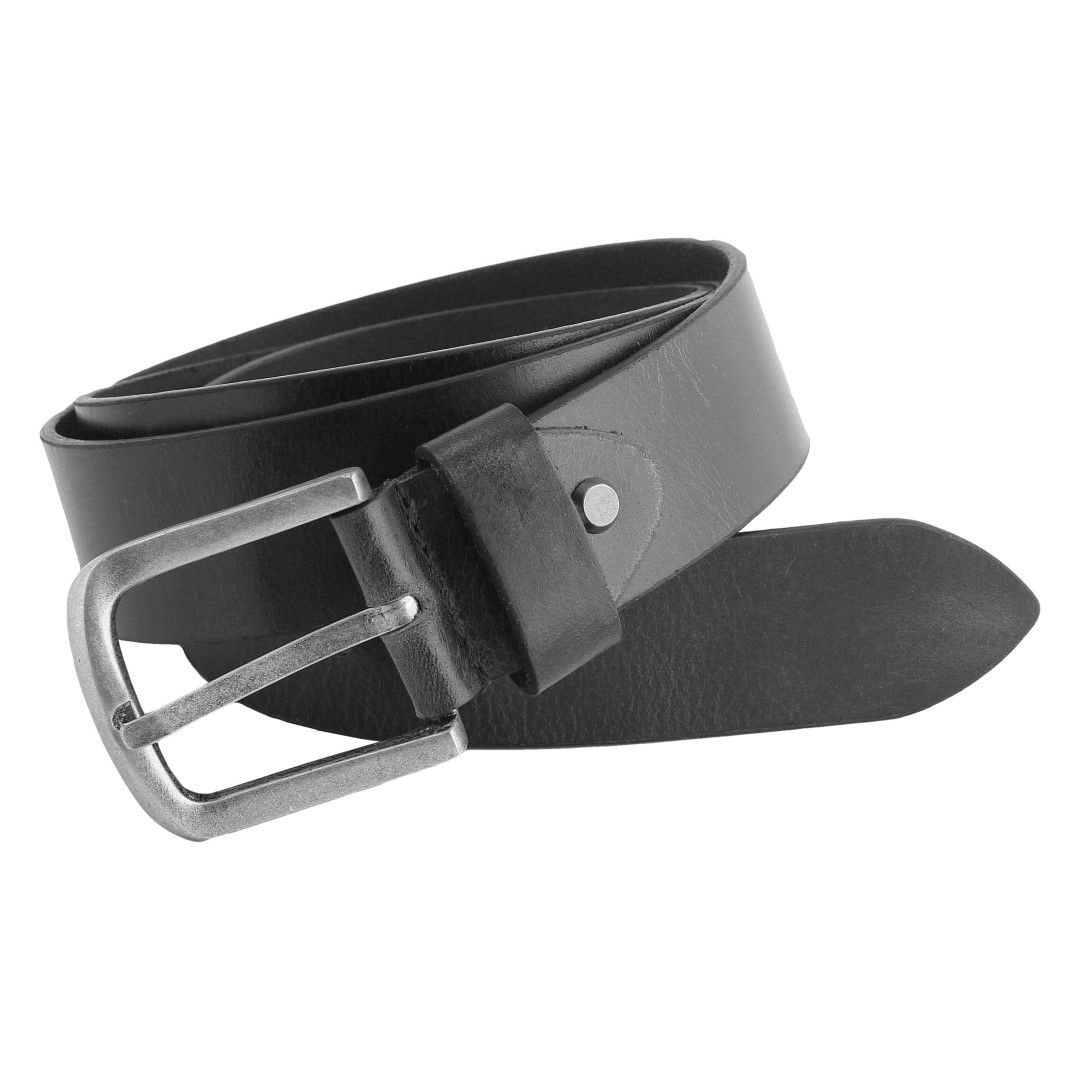 Leather belt JEANS Green Wood | Hopy