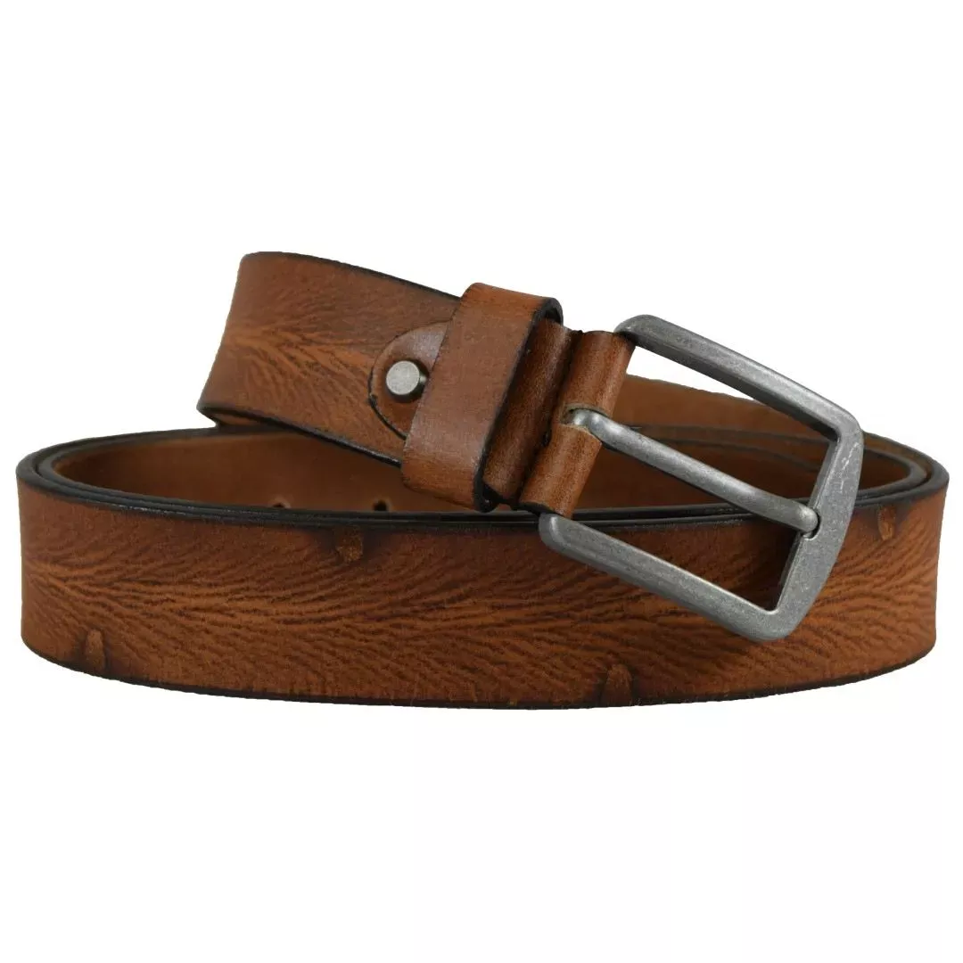 Ledergürtel JEANS Green Wood | Curry