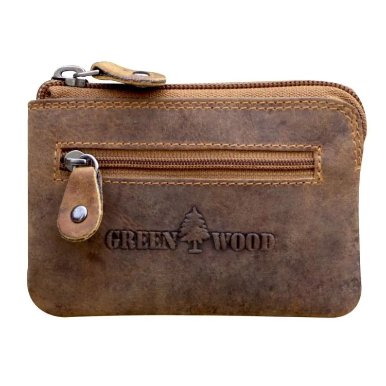 Leather case for keys Green Wood | Petja