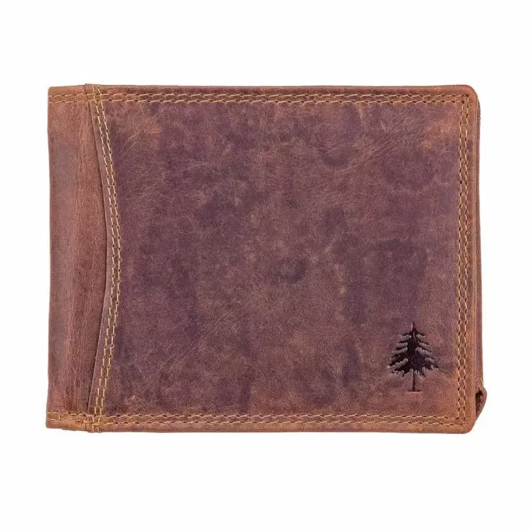 Men's leather wallet Green Wood | Lucas
