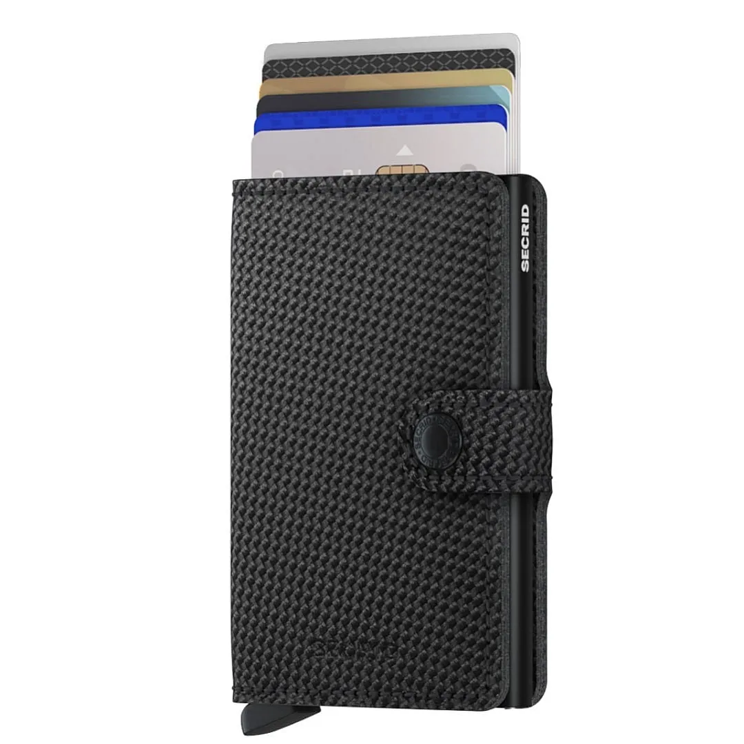 Usnjen etui za kartice Secrid | Mini Carbon