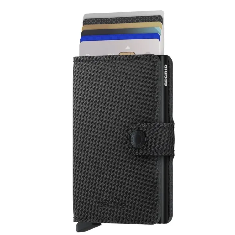 Usnjen etui za kartice Secrid | Mini Carbon