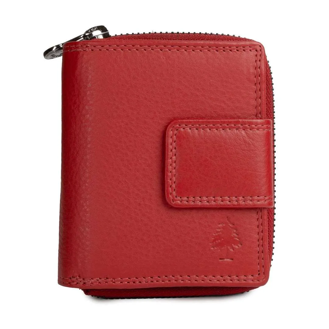 Leather wallet for women Green Wood | Terra