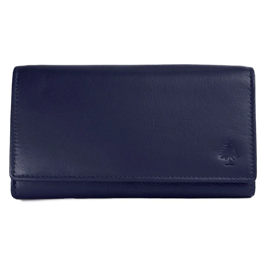 Leather wallet for women Green Wood | Sava