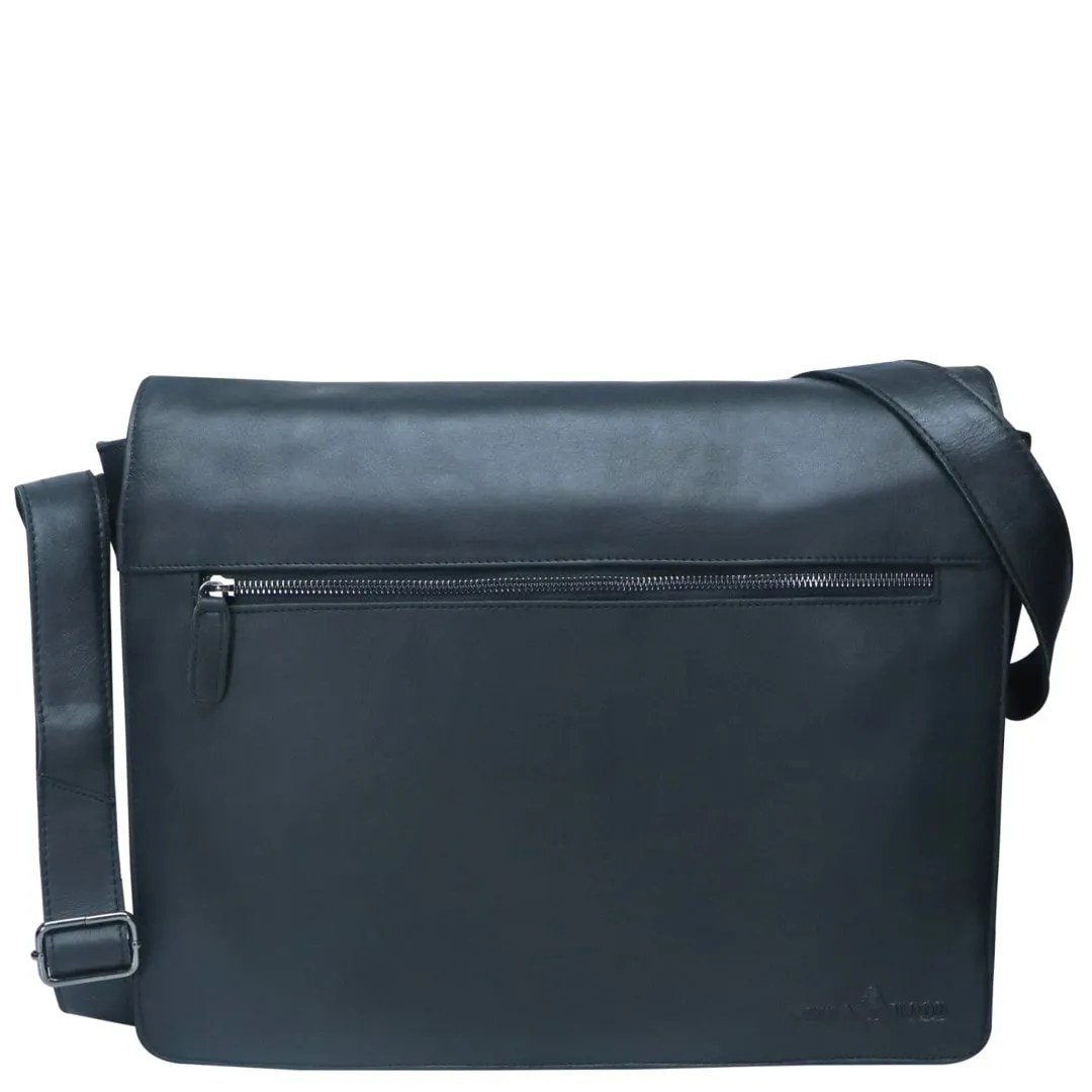 Business bag leather Green Wood | Leo