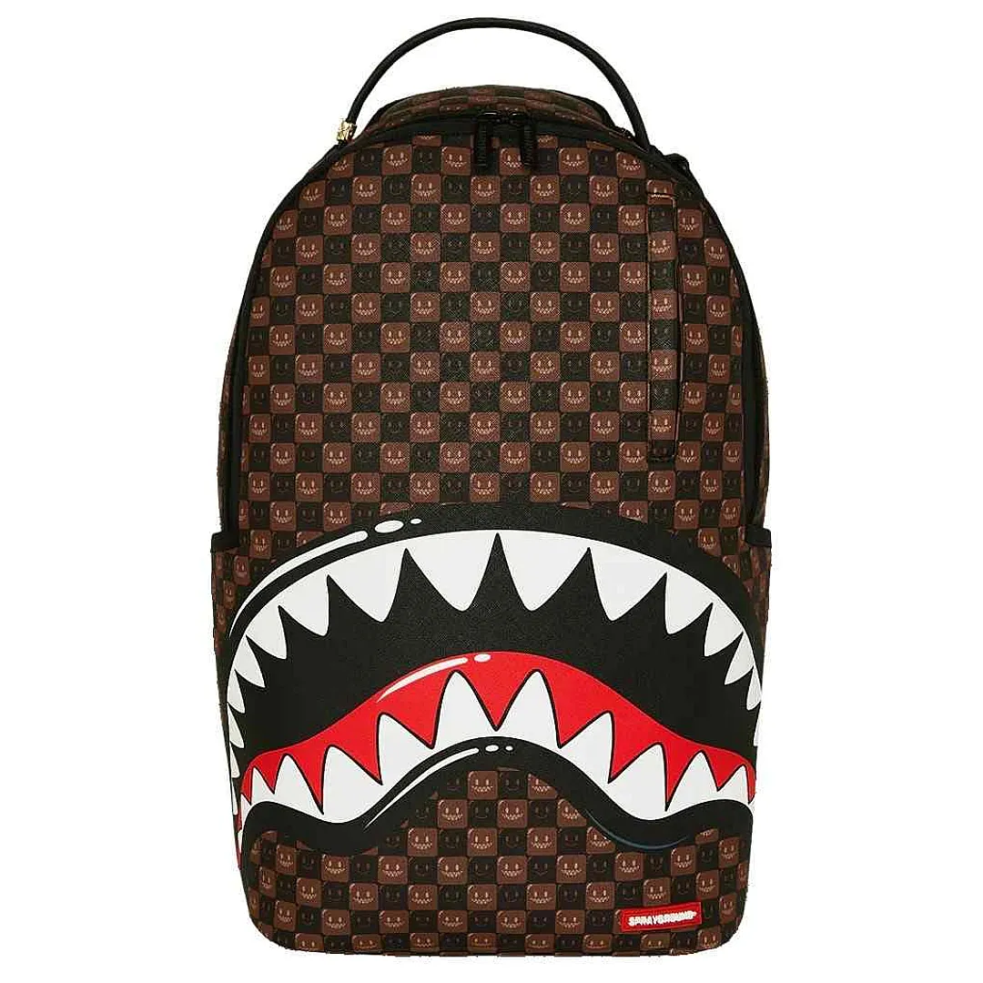 Nahrbtnik Sprayground | Sharks In Paris Wtf Bubble Brown Check
