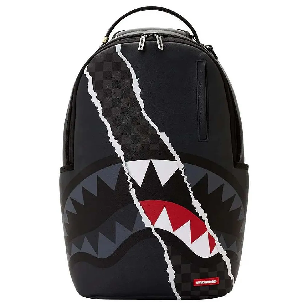 Ruksak Sprayground | Center Rip Revealing Gray Check