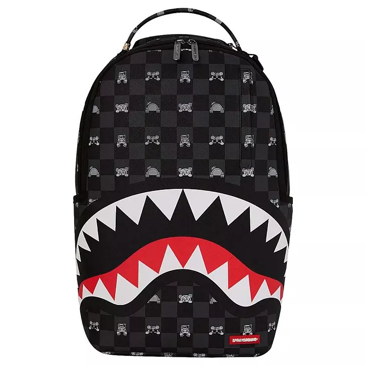 Rucksack Sprayground | Gray Peeking Character Check Dlxsv