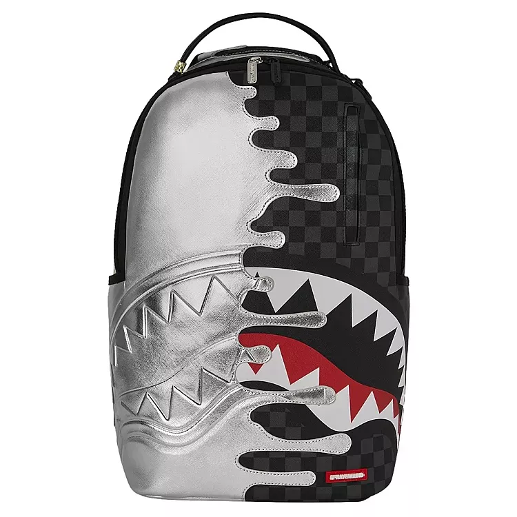 Rucksack Sprayground | Silver Side Drip Check Dlxsv