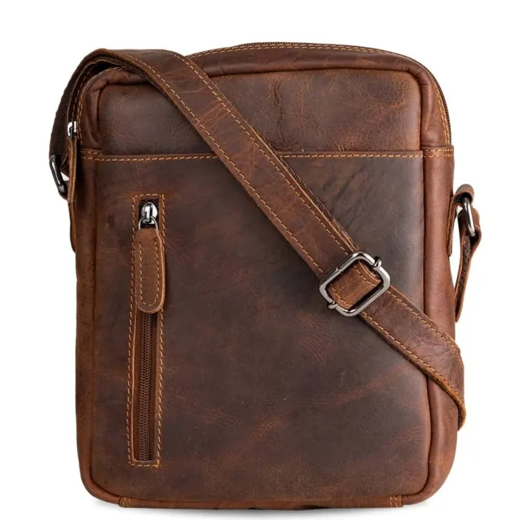 Leder schultertasche Green Wood | Denver