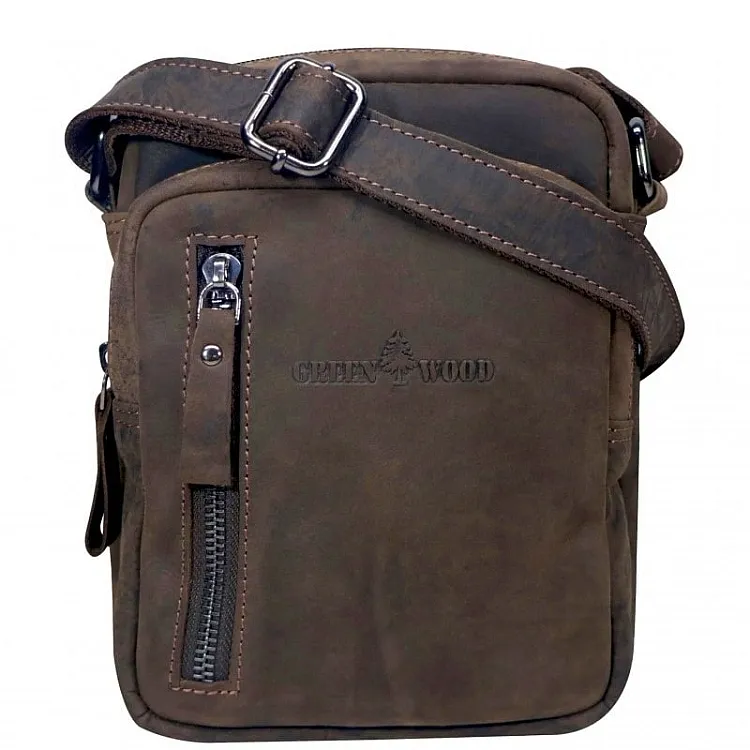 Leather shoulder bag Green Wood | Comforty