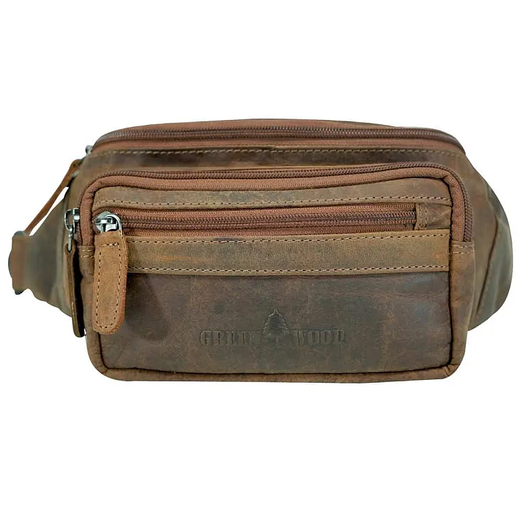 Kožna torbica oko struka Green Wood | Tian